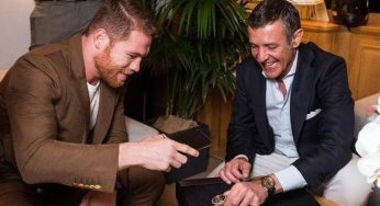 EL “CANELO” PRESUME RELOJ DE MÁS DE TRES MILLONES DE PESOS.