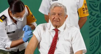 PRESIDENTE RECIBE SEGUNDA DOSIS DE VACUNA ANTI COVID-19 DURANTE LA MAÑANERA