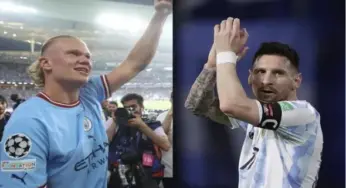 EL NORUEGO, ERLING HAALAND , SE POSTULA COMO COMPETIDOR AL BALÓN DE ORO CONTRA MESSI
