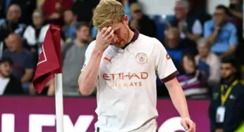 EL BELGA , KEVIN DE BRUYNE SE PIERDE LA MITAD DE LA TEMPORADA DEL MANCHESTER CITY