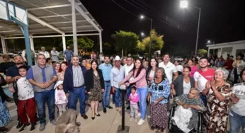LOS ZAPOTES SE CONVIERTEN EN LA COMUNIDAD NÚMERO 40 EN RECIBIR ALUMBRADO PÚBLICO 