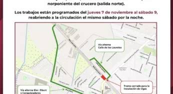 ¡ATENCIÓN! ANUNCIAN CIERRE A LA CIRCULACIÓN EN ESTA VIALIDAD